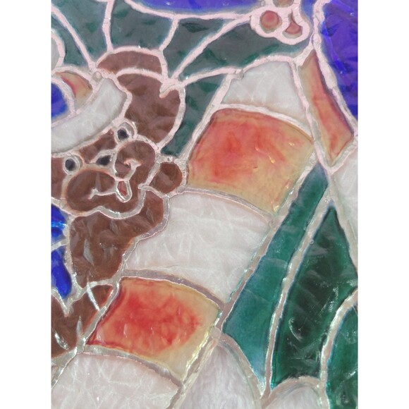 Vintage Crystalline Window Decor Stained Glass Look Plastic Christmas Decoration - Picture 7 of 11